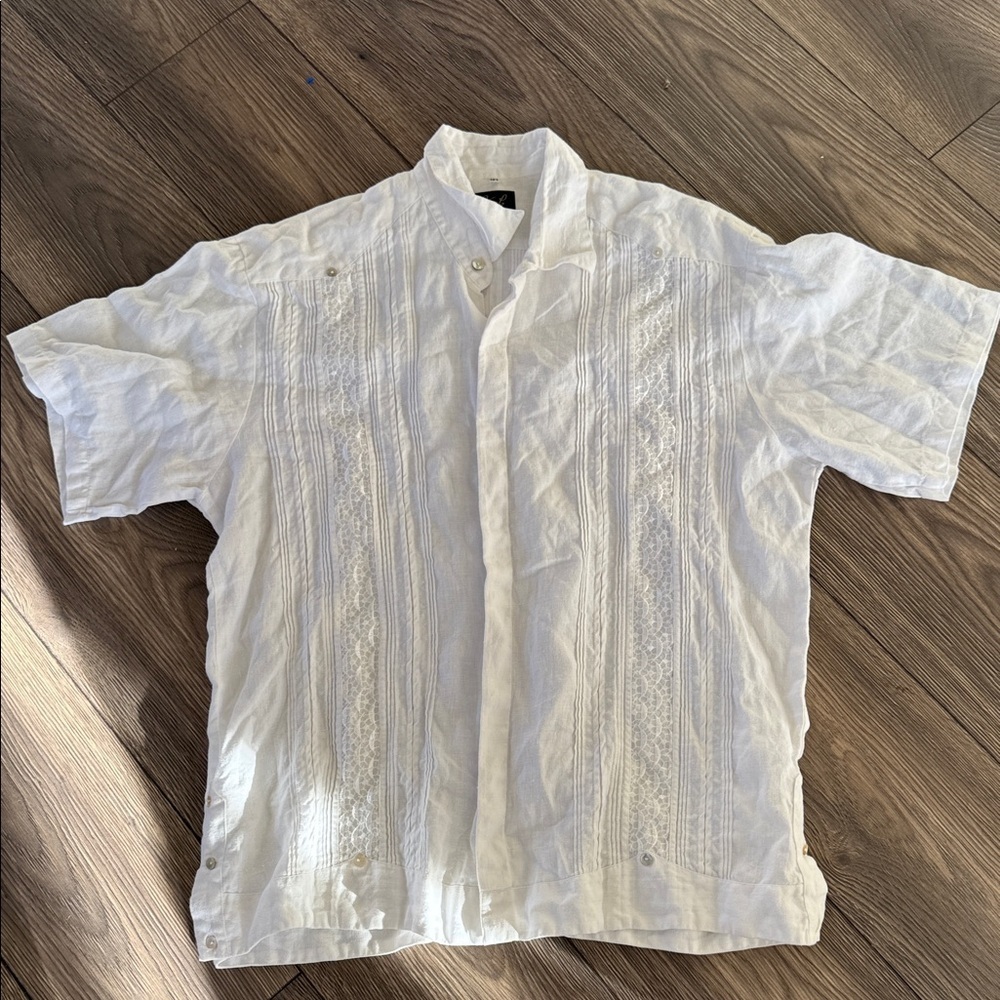 KOh Men's Casual White Button Down Shirt medical Spanish